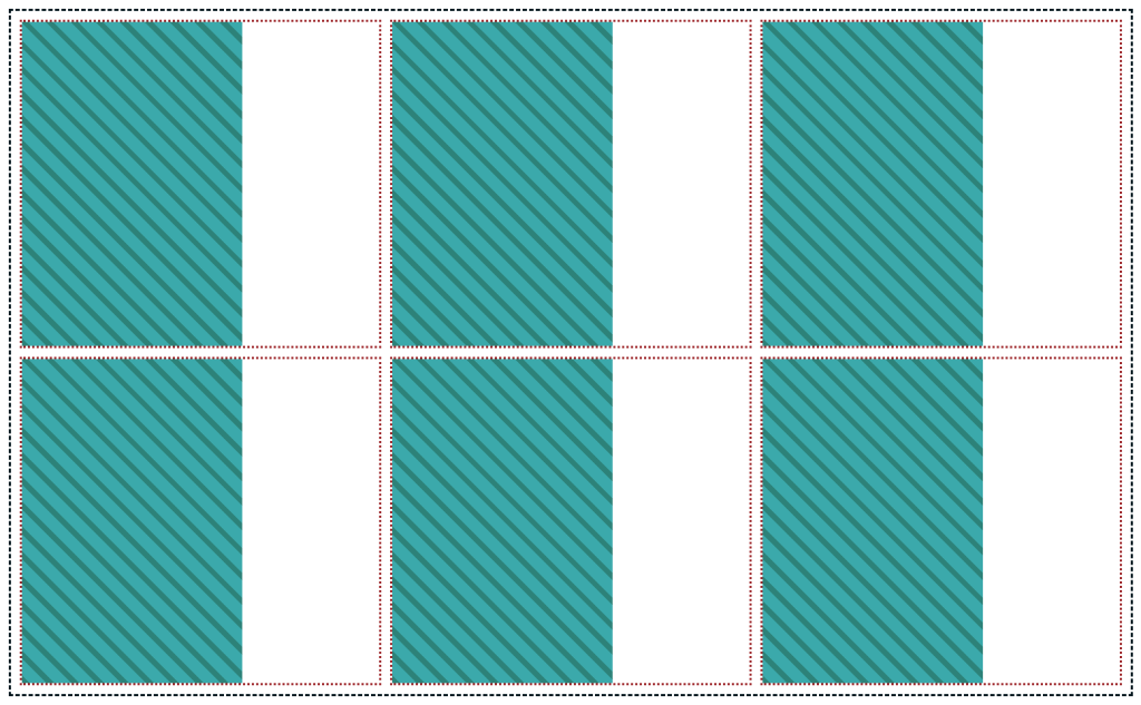 Screenshot. Both the inner container and its child have a background sized to 20cqw, the container query units being relative to the outer container.