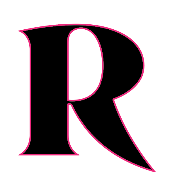 Red stroke applied to the inside of the letter "R" from Roslindale. Only 1px of stroke though because of the narrow passages. 